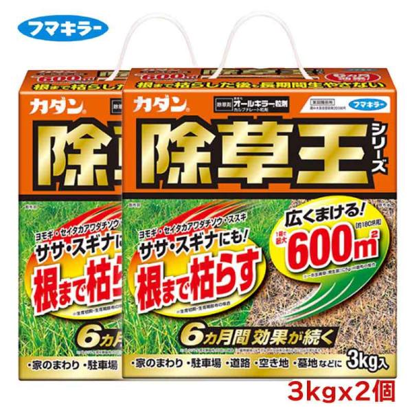 フマキラー 除草王オールキラー粒剤3kgx2個セット 園芸用品 除草剤 雑草 予防 駐車場 空き地 墓地 ホームセンターバロー公式オンラインショップ