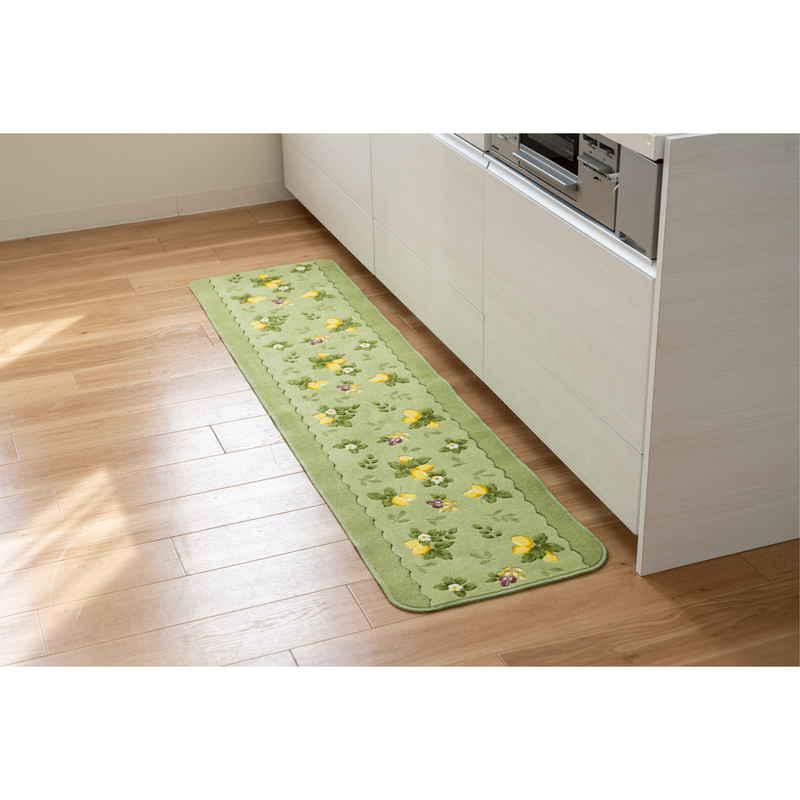 オカ キッチンマット プロヴァンスシエル 45×180cm グリーン