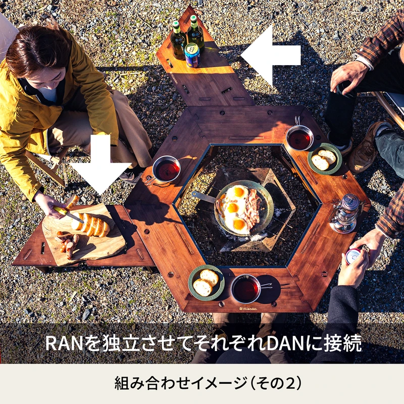 即納在庫品] ハイランダー ヘキサゴンテーブル RAN