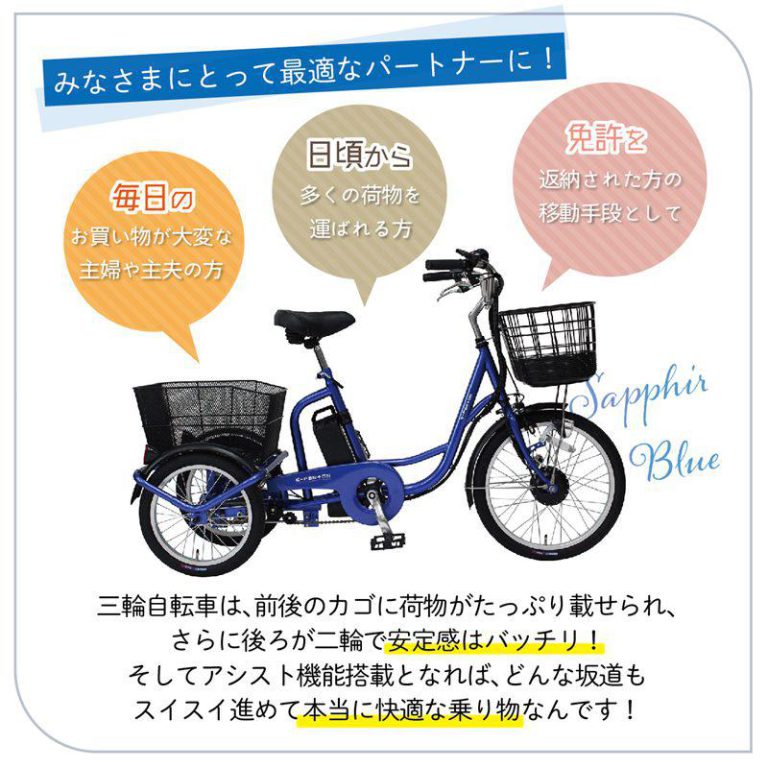 電動アシスト自転車 電動アシスト三輪自転車 BEPN20SB 電動アシスト自転車 電動アシスト三輪自転車 BEPN20SB