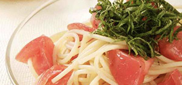 王様トマトの和風冷製パスタ